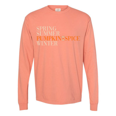 'Pumpkin Spice Season' Comfort Colors Long Sleeve T - Shirt - United Monograms