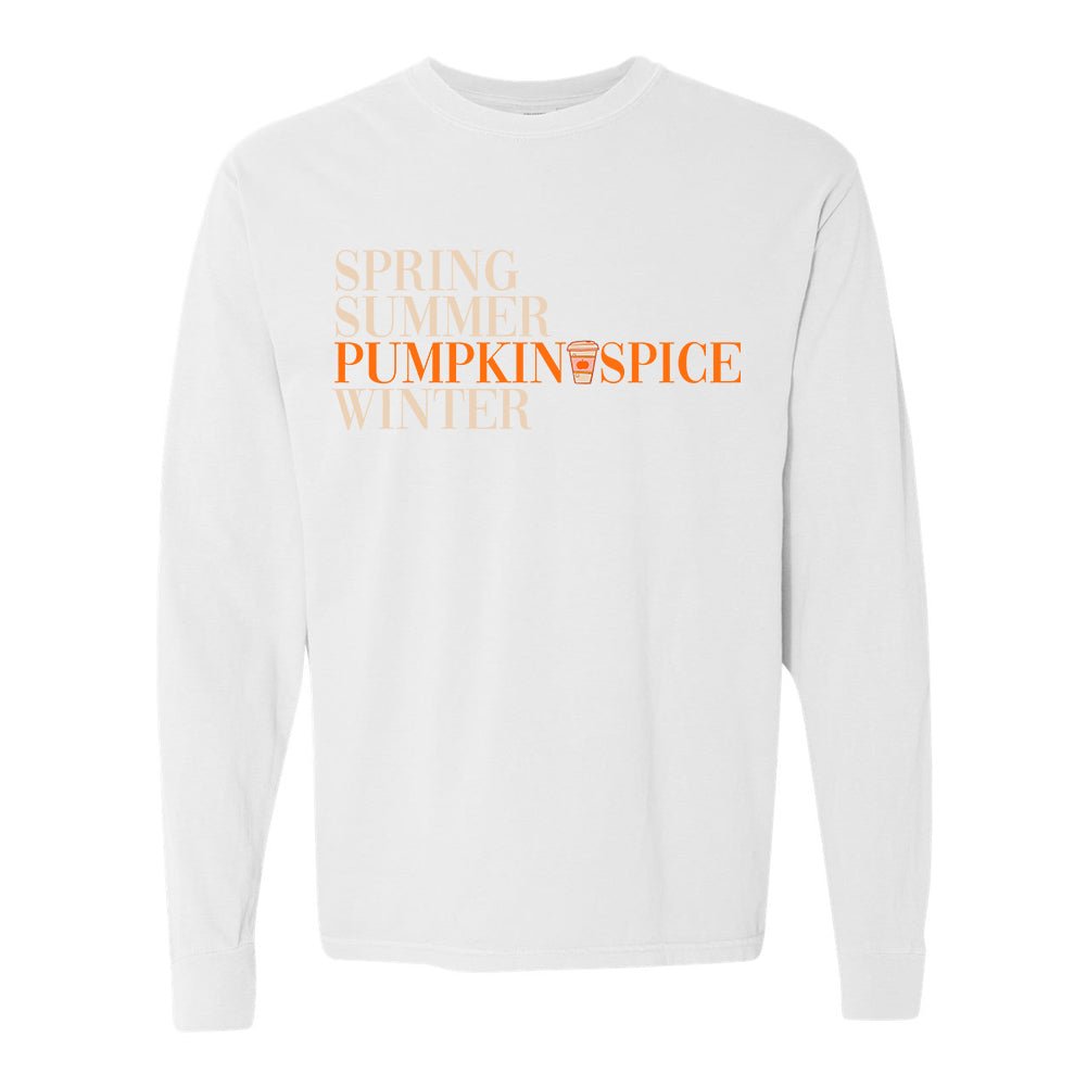 'Pumpkin Spice Season' Comfort Colors Long Sleeve T - Shirt - United Monograms