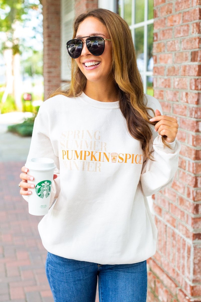 'Pumpkin Spice Season' Crewneck Sweatshirt - United Monograms