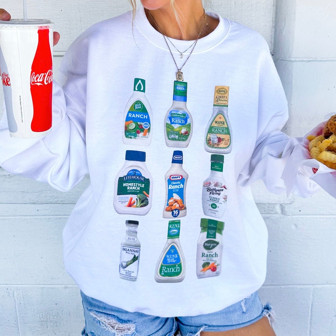 'Ranch Bottles' Crewneck Sweatshirt - United Monograms