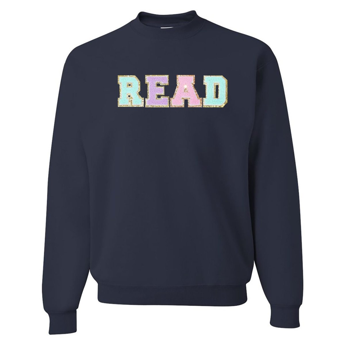 Read Letter Patch Crewneck Sweatshirt - United Monograms