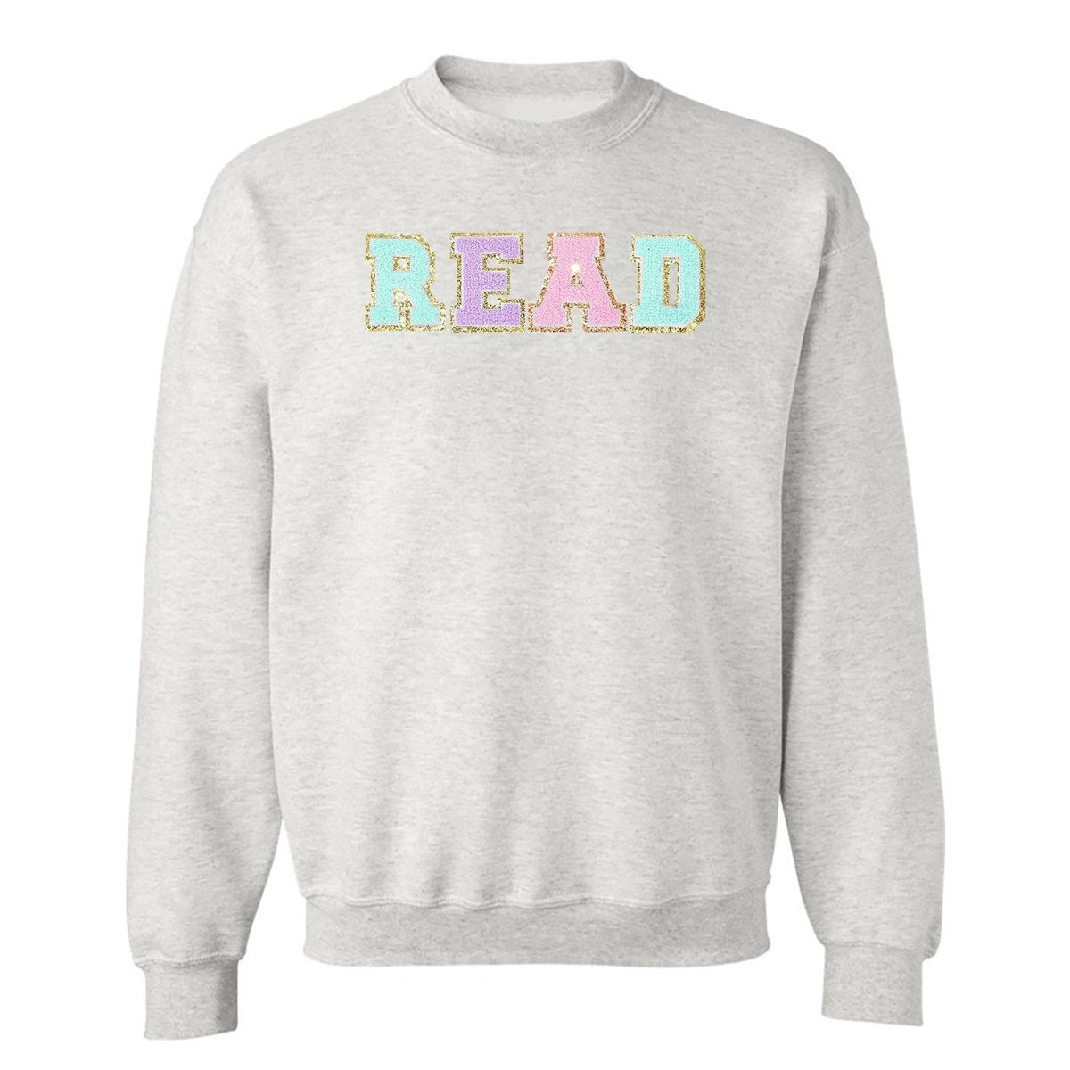 Read Letter Patch Crewneck Sweatshirt - United Monograms