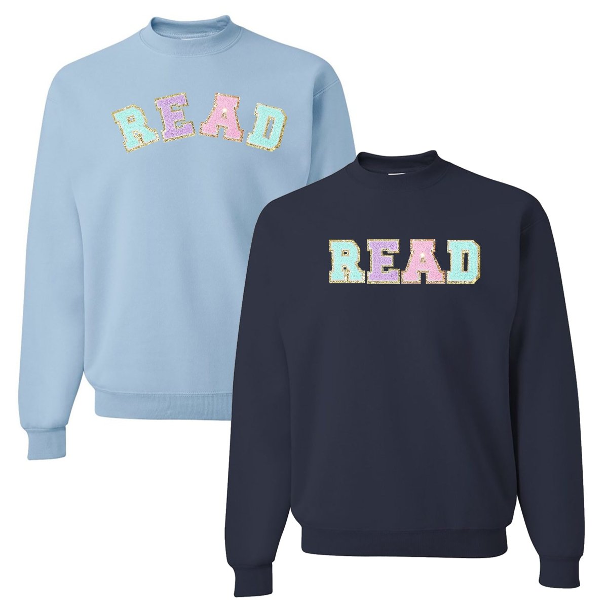 Read Letter Patch Crewneck Sweatshirt - United Monograms