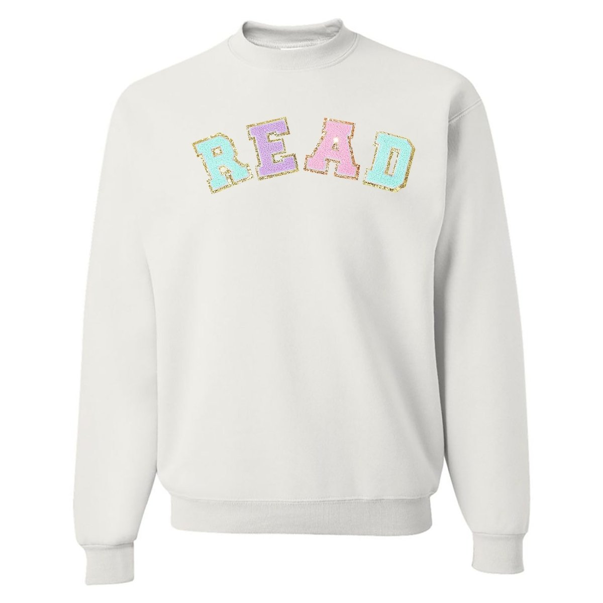 Read Letter Patch Crewneck Sweatshirt - United Monograms