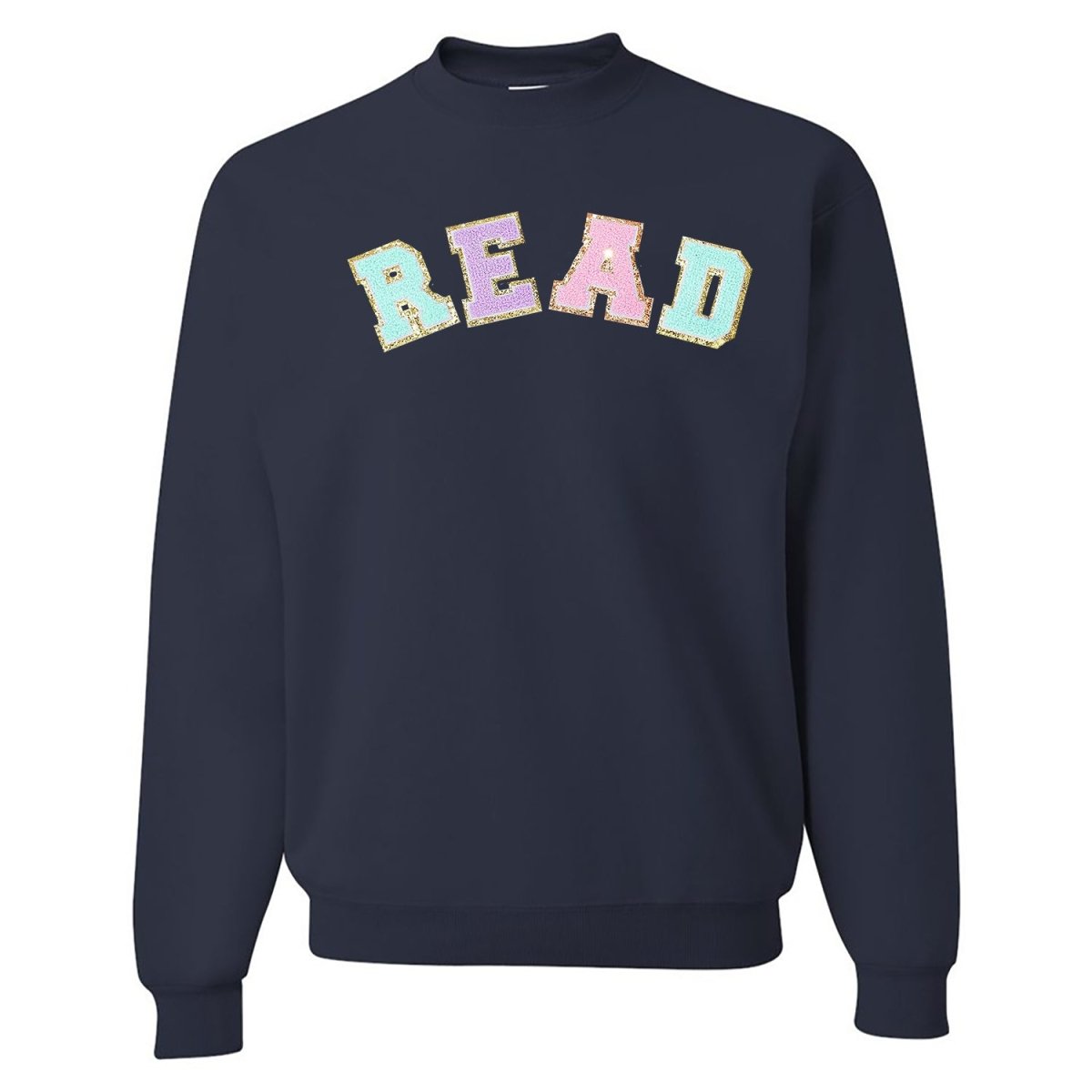 Read Letter Patch Crewneck Sweatshirt - United Monograms