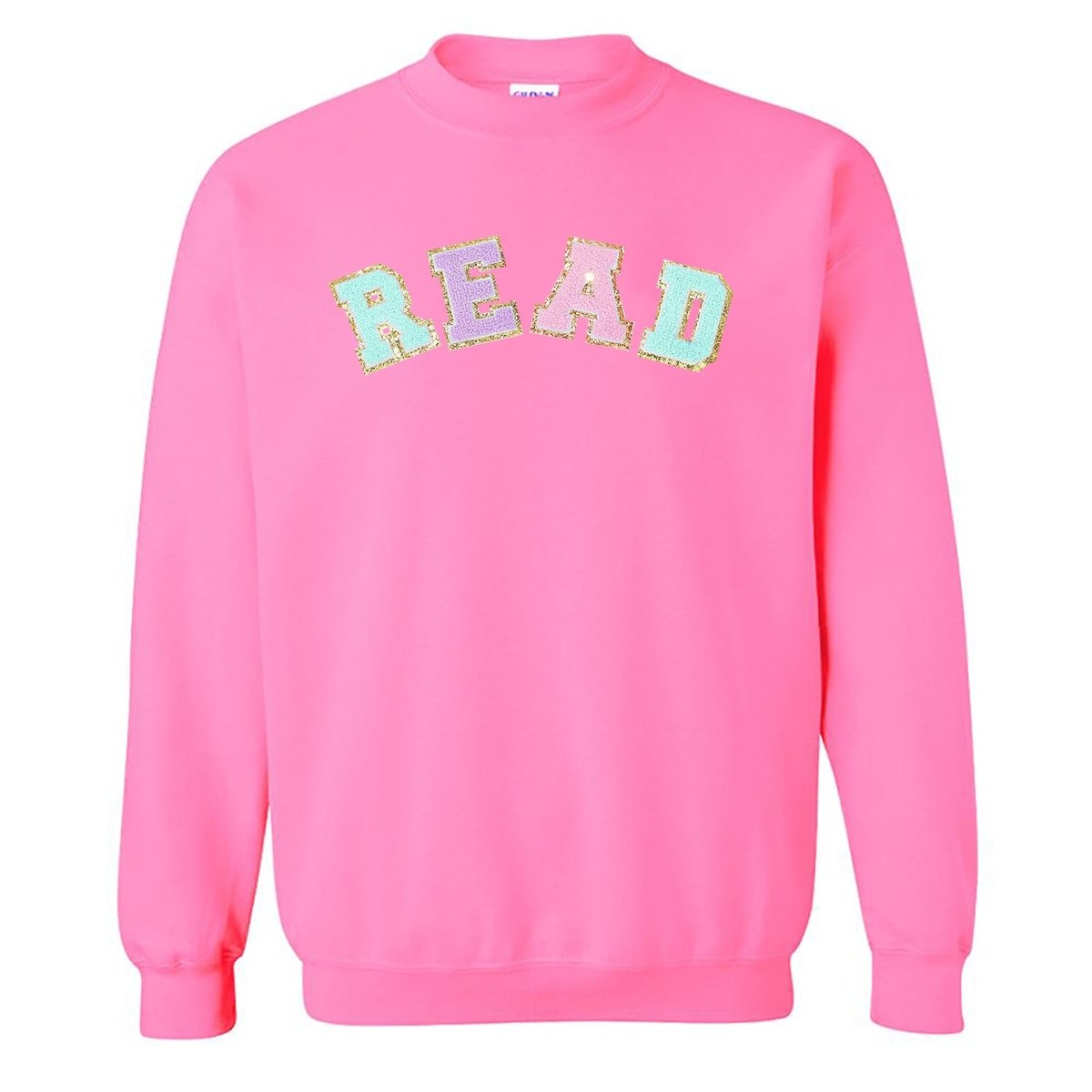 Read Letter Patch Crewneck Sweatshirt - United Monograms