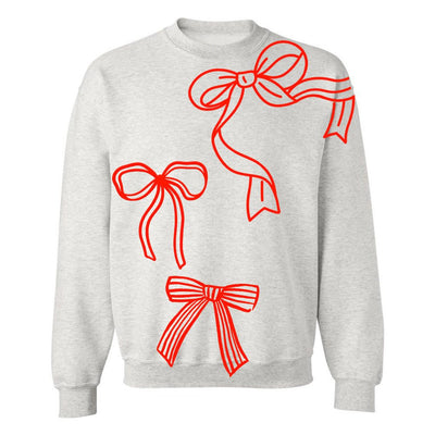 'Red Bows' PUFF Crewneck Sweatshirt - United Monograms