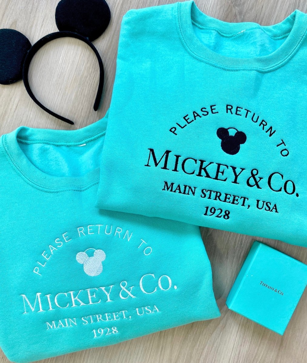 'Return To Mickey & Co.' Embroidered Crewneck Sweatshirt - United Monograms