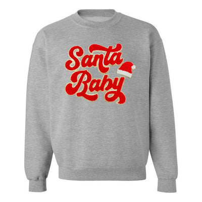 Santa Baby Letter Patch Crewneck Sweatshirt - United Monograms