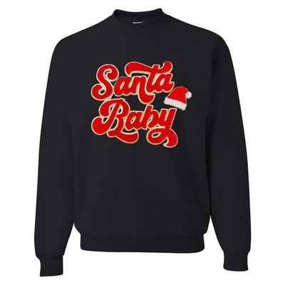 Santa Baby Letter Patch Crewneck Sweatshirt - United Monograms