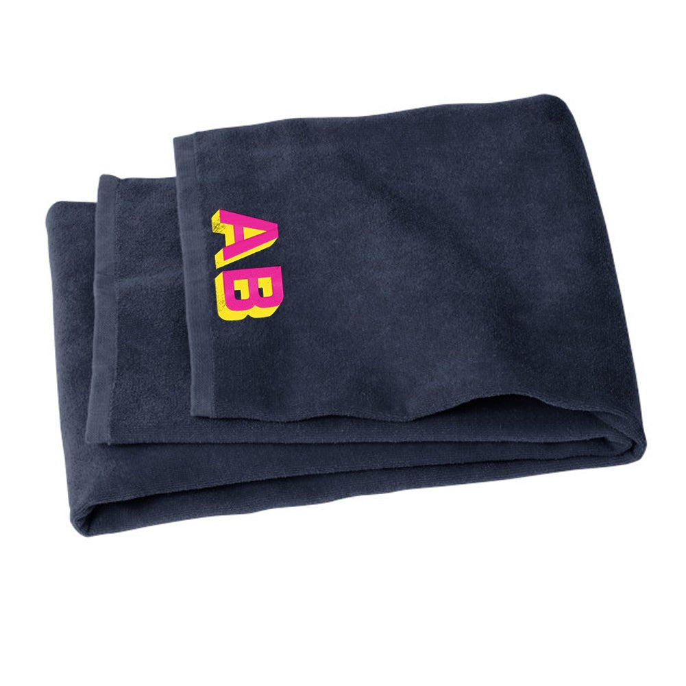 Shadow Block Beach Towel - United Monograms