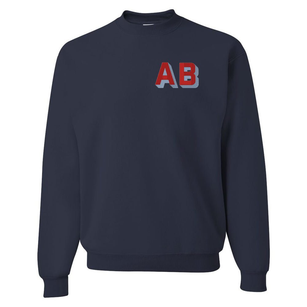 Shadow Block Letters Crewneck Sweatshirt - United Monograms