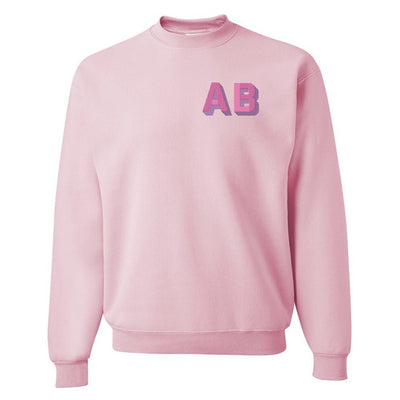 Shadow Block Letters Crewneck Sweatshirt - United Monograms