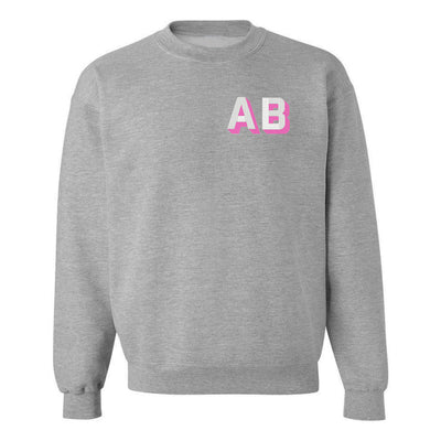 Shadow Block Letters Crewneck Sweatshirt - United Monograms