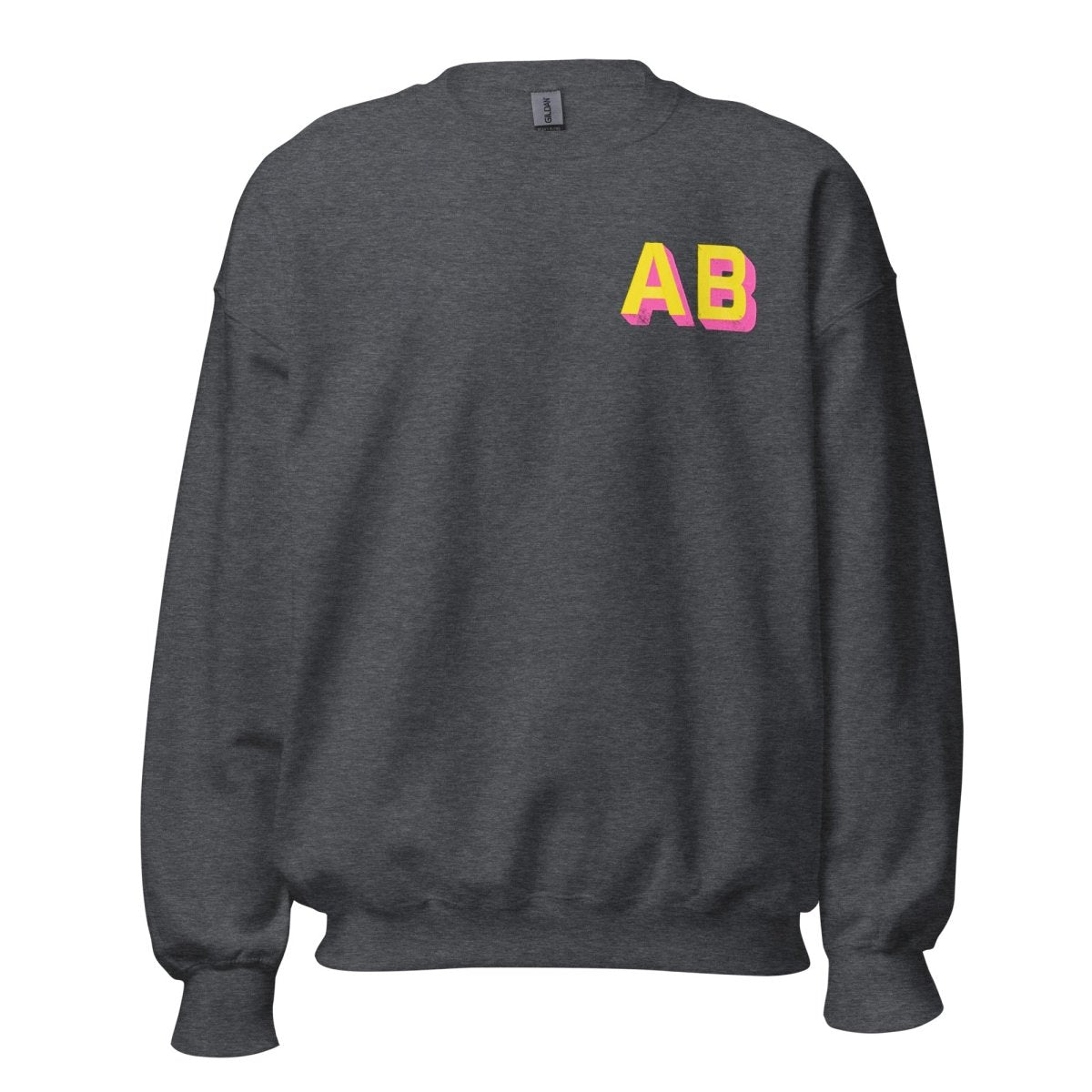 Shadow Block Letters Crewneck Sweatshirt - United Monograms