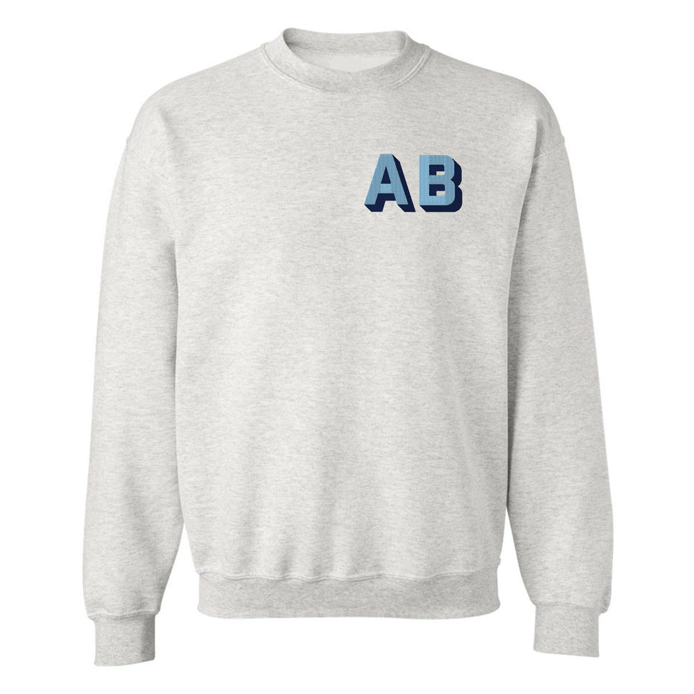 Shadow Block Letters Crewneck Sweatshirt - United Monograms