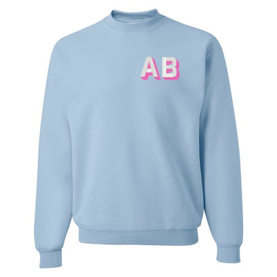 Shadow Block Letters Crewneck Sweatshirt - United Monograms