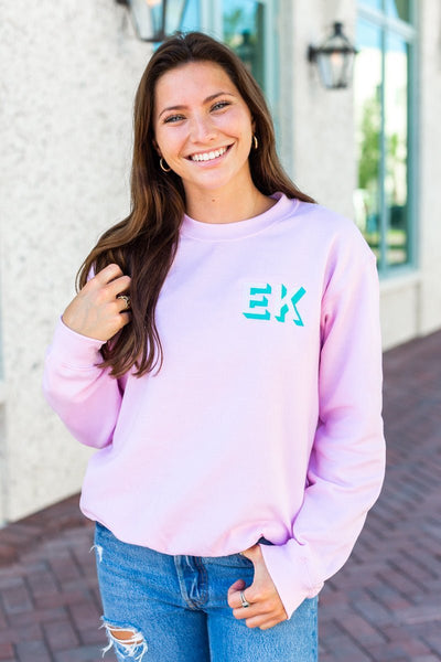 Shadow Block Letters Crewneck Sweatshirt - United Monograms