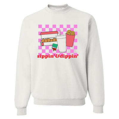 'Sippin' & Dippin' Crewneck Sweatshirt - United Monograms