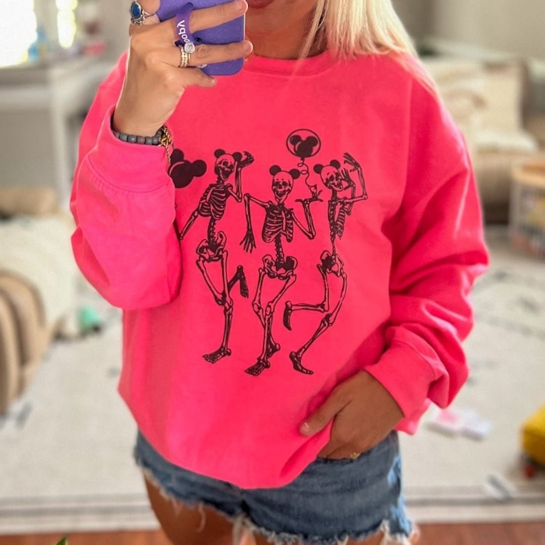 'Skeleton Dancing' Crewneck Sweatshirt - United Monograms