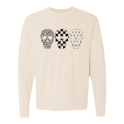 'Skulls' Comfort Colors Long Sleeve T - Shirt - United Monograms