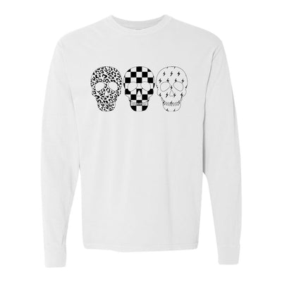 'Skulls' Comfort Colors Long Sleeve T - Shirt - United Monograms