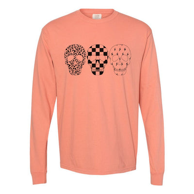 'Skulls' Comfort Colors Long Sleeve T - Shirt - United Monograms