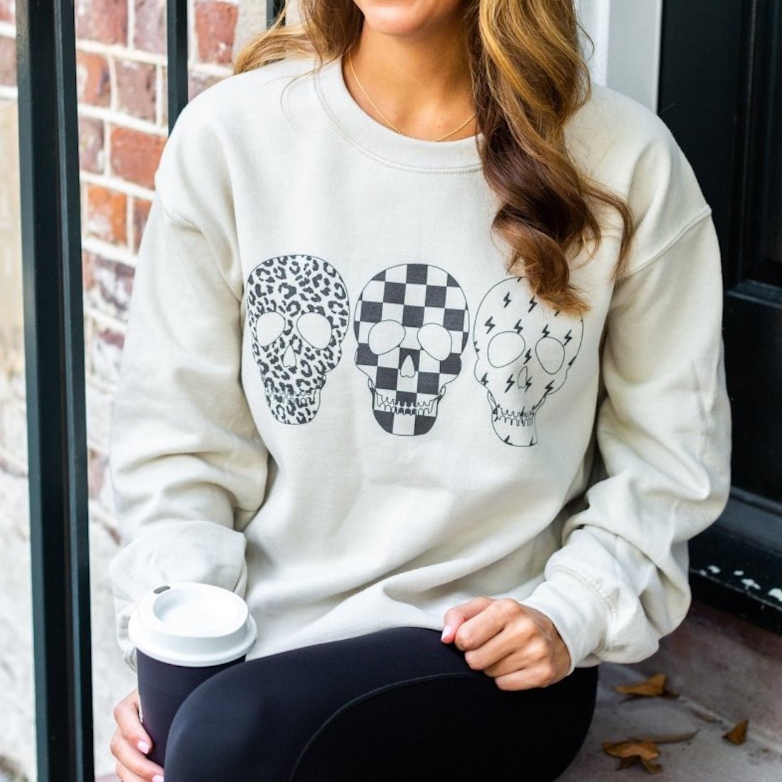 'Skulls' Crewneck Sweatshirt - United Monograms