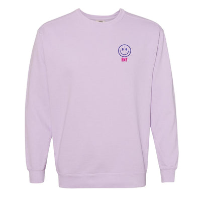 'Smiley Face' Comfort Colors Sweatshirt - United Monograms