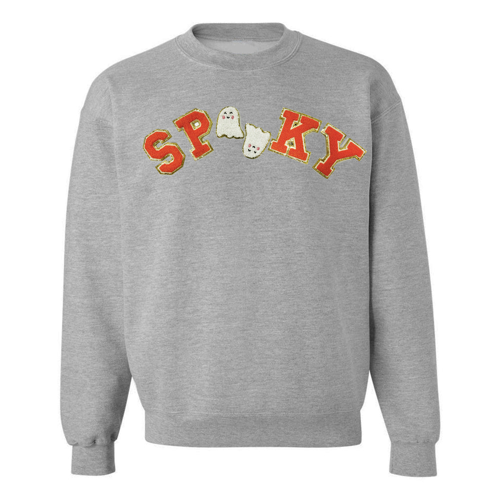 Spooky Letter Patch Crewneck Sweatshirt - United Monograms