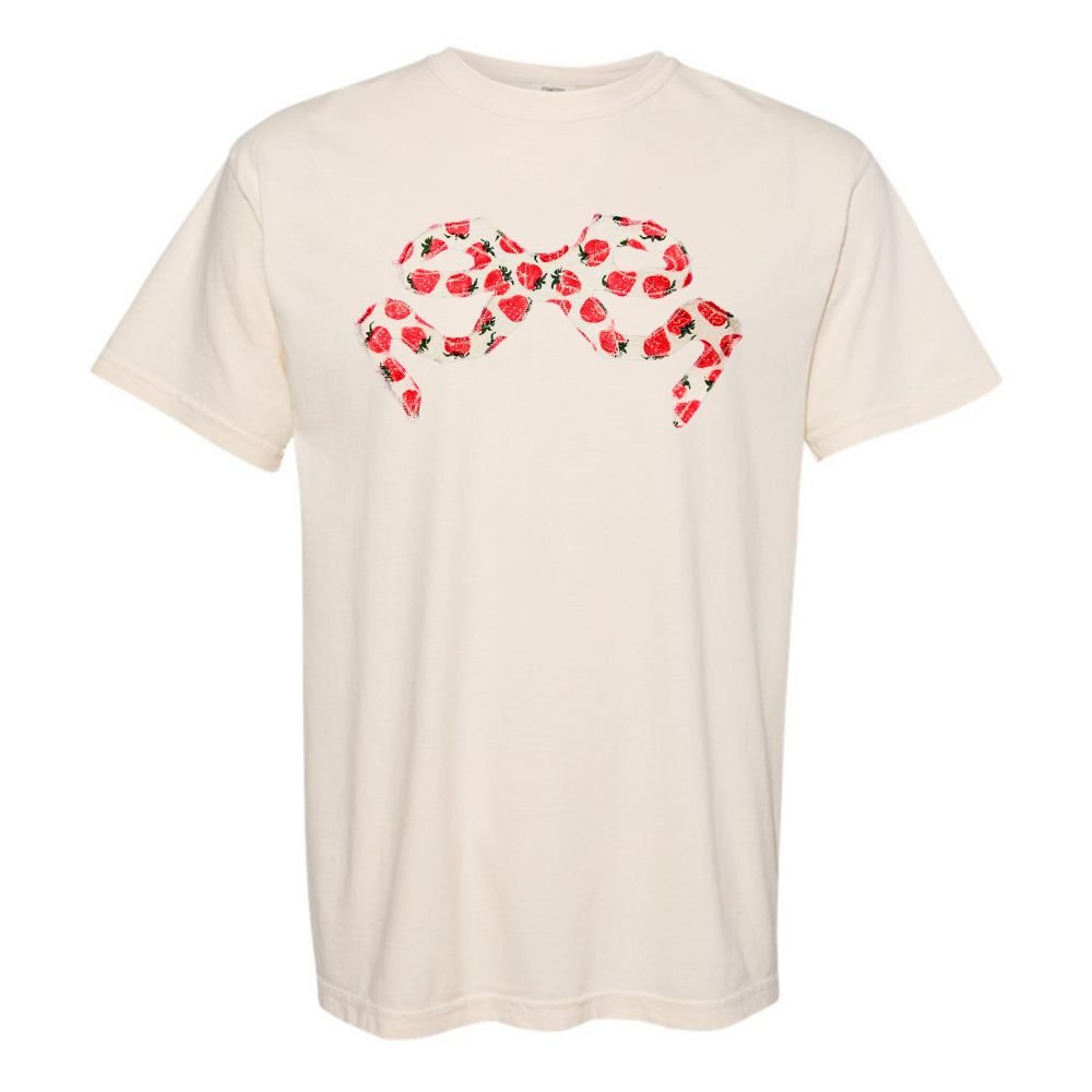 'Strawberry Charm' Appliqué Stitch T-Shirt - United Monograms