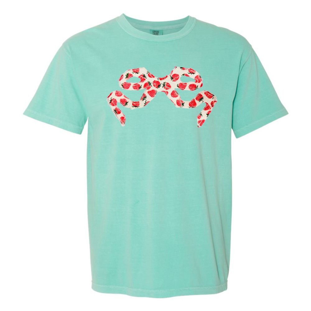 'Strawberry Charm' Appliqué Stitch T-Shirt - United Monograms