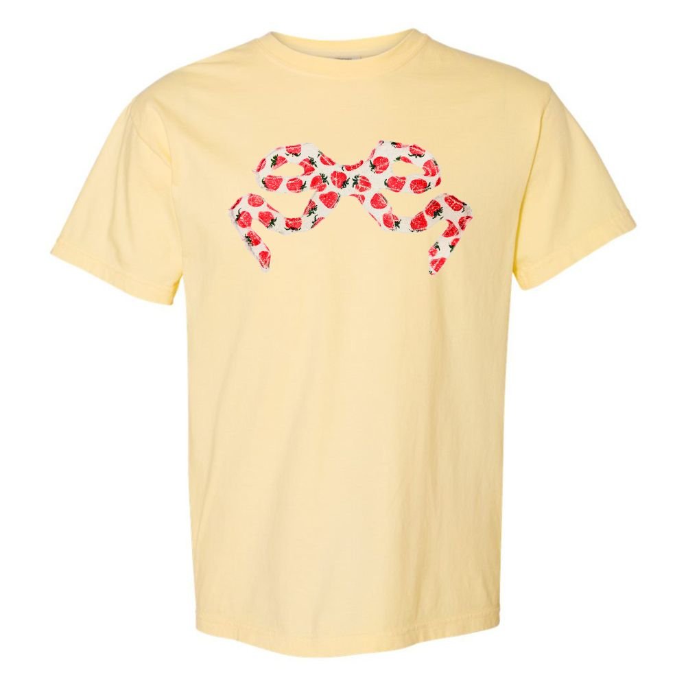 'Strawberry Charm' Appliqué Stitch T-Shirt - United Monograms