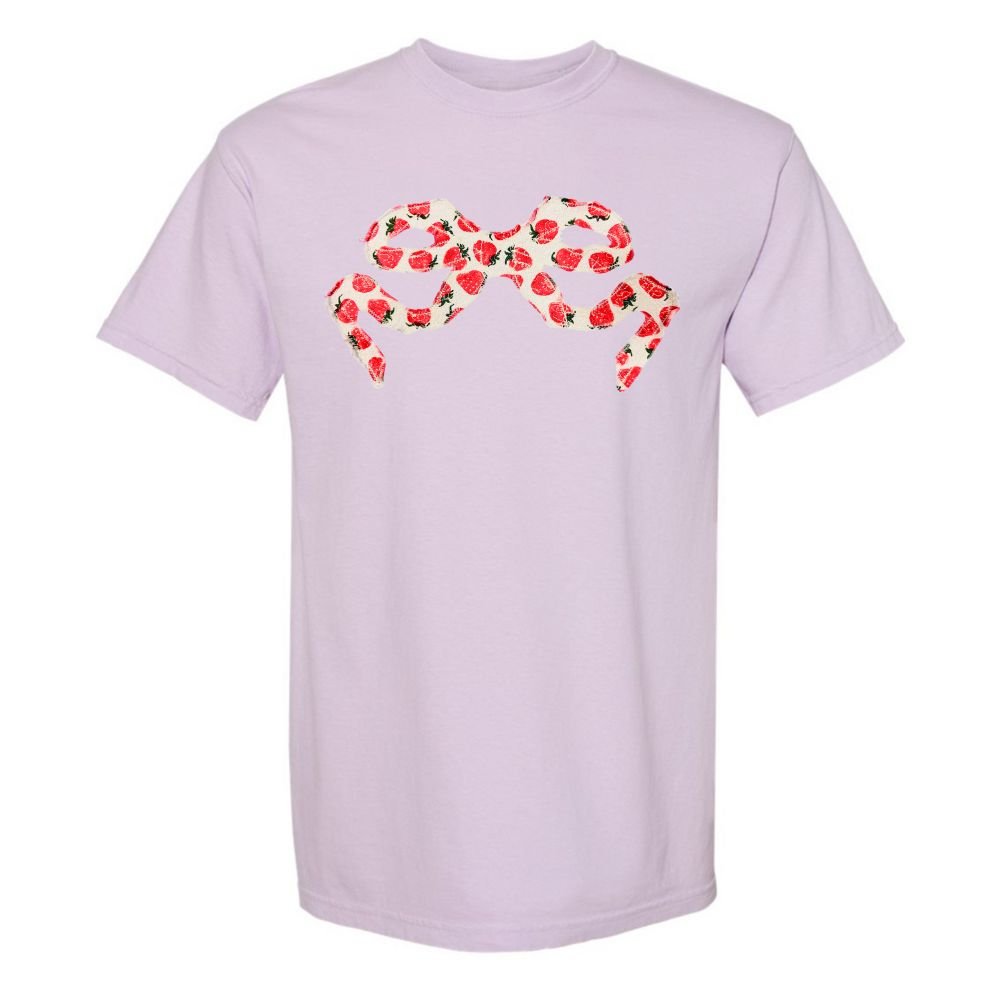 'Strawberry Charm' Appliqué Stitch T-Shirt - United Monograms