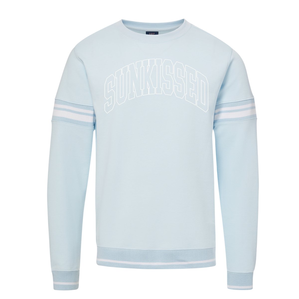 'Sunkissed' PUFF Stripe Crewneck Sweatshirt - United Monograms