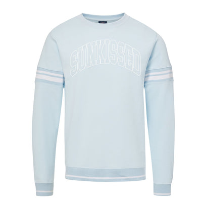 'Sunkissed' PUFF Stripe Crewneck Sweatshirt - United Monograms