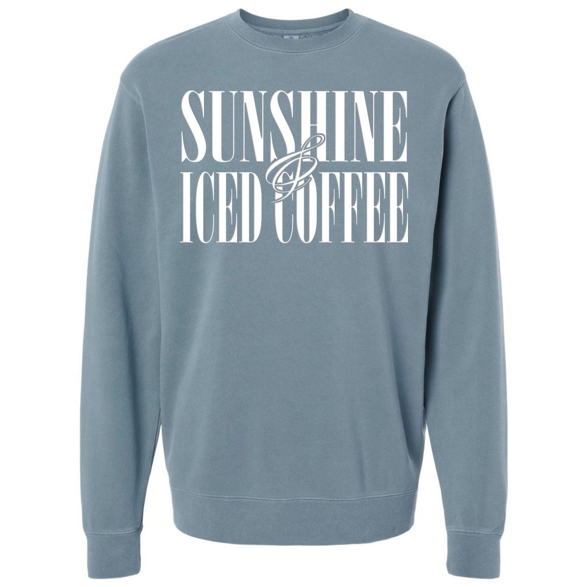 'Sunshine & Iced Coffee' PUFF Cozy Crew - United Monograms