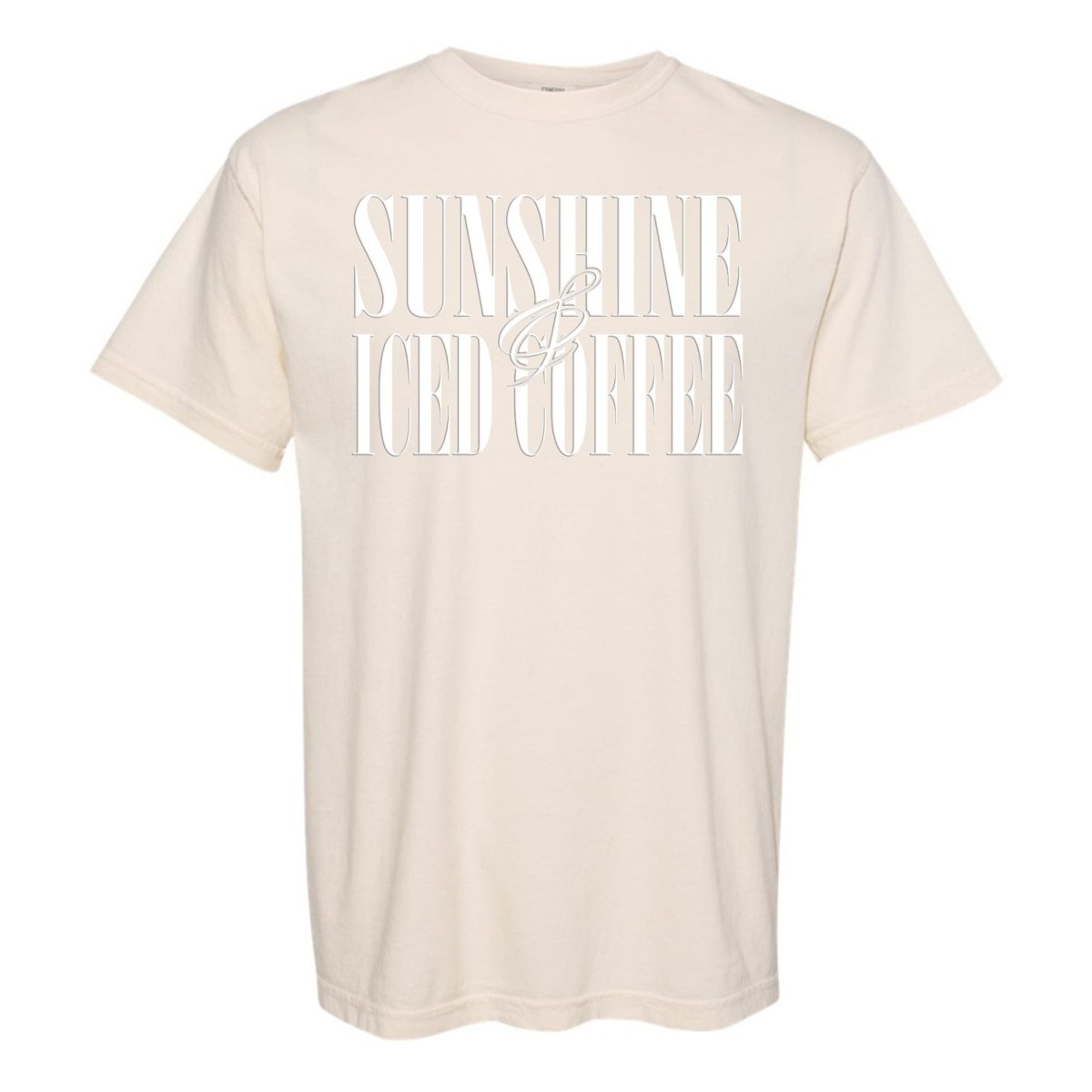 'Sunshine & Iced Coffee' PUFF T-Shirt - United Monograms
