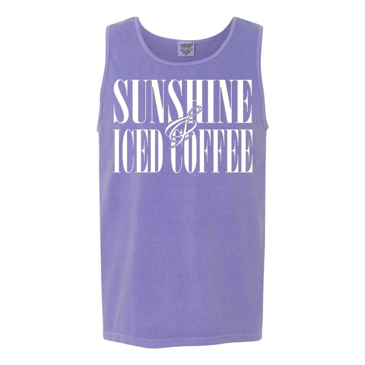 'Sunshine & Iced Coffee' PUFF Tank Top - United Monograms