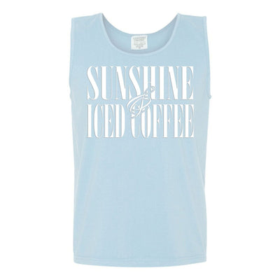 'Sunshine & Iced Coffee' PUFF Tank Top - United Monograms