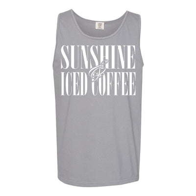 'Sunshine & Iced Coffee' PUFF Tank Top - United Monograms