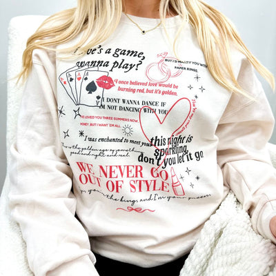 ‘Swiftie Valentine's Day' Crewneck Sweatshirt - United Monograms