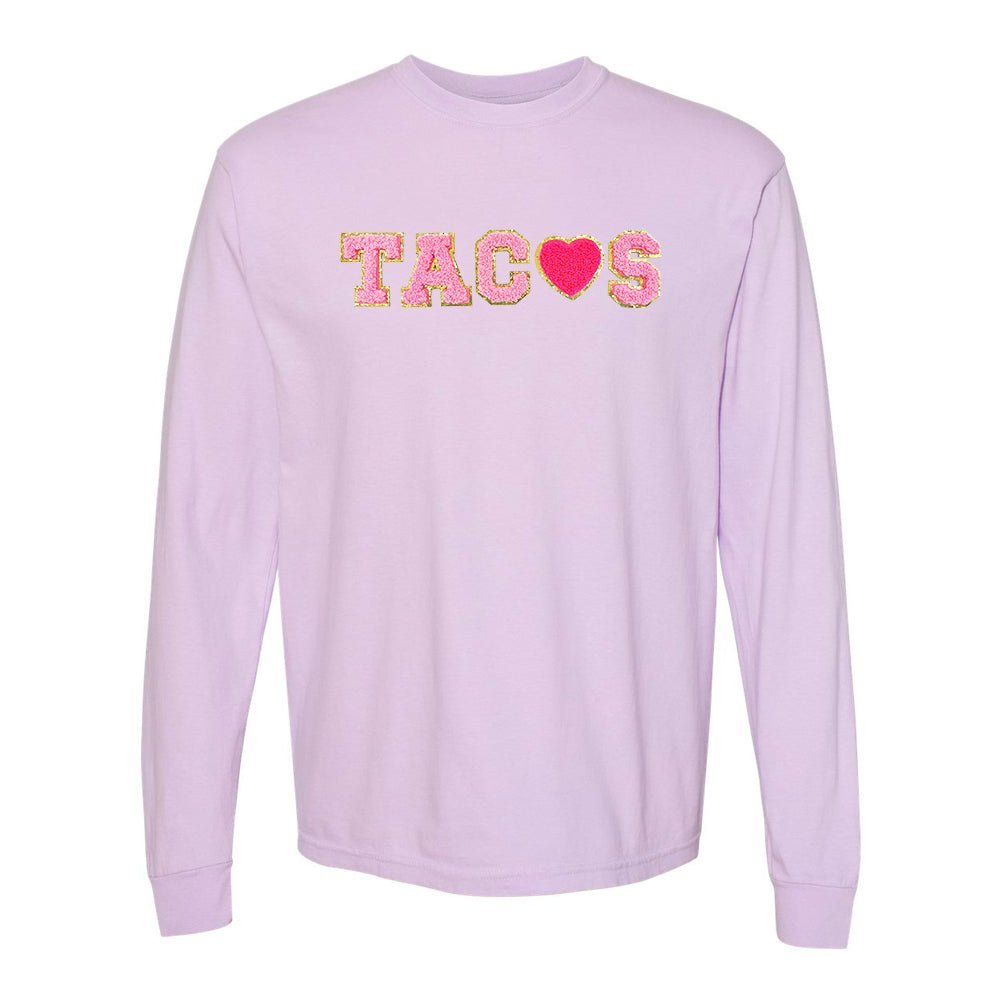 Tacos Letter Patch Long Sleeve T - Shirt - United Monograms