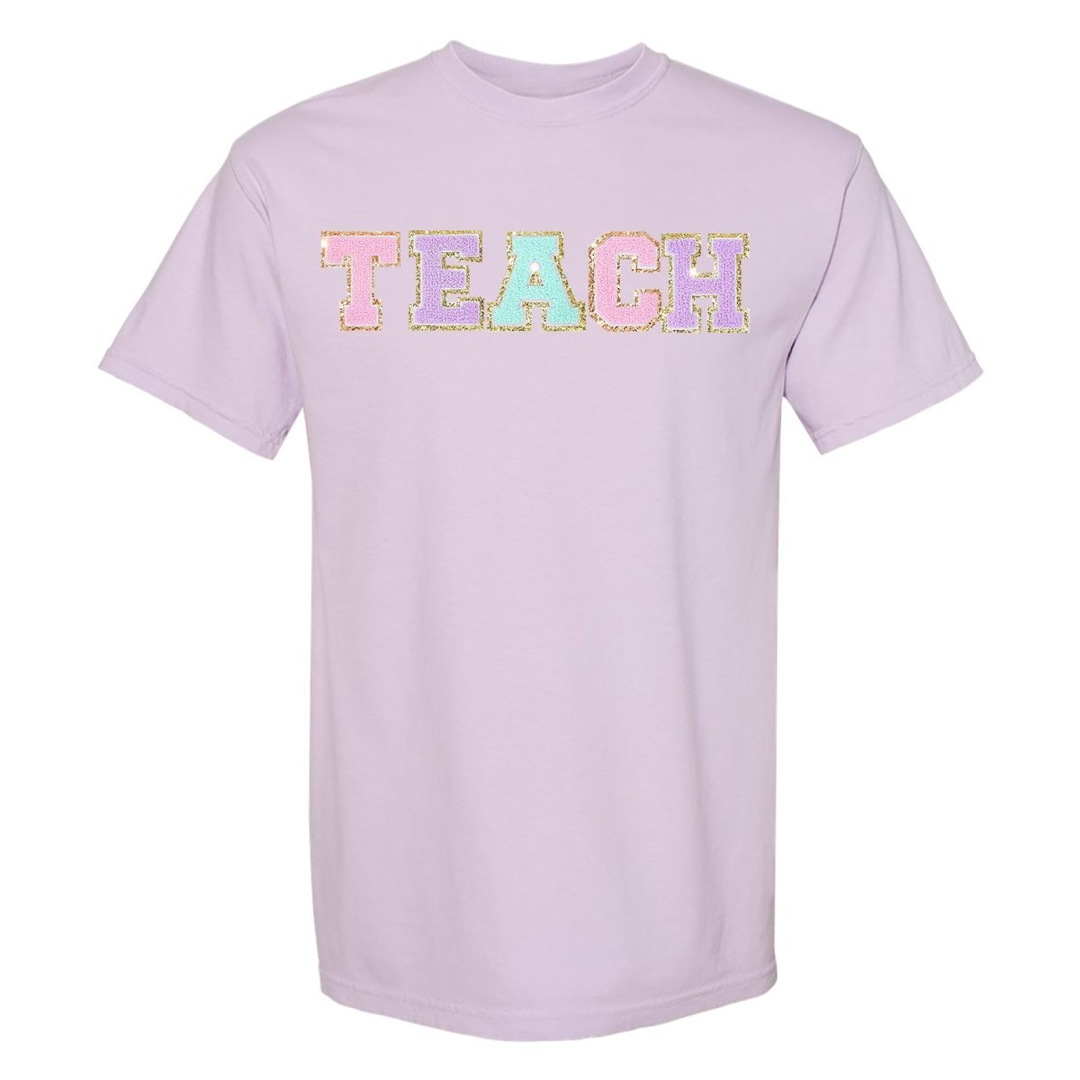 Teach Letter Patch Comfort Colors T - Shirt - United Monograms