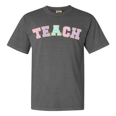 Teach Letter Patch Comfort Colors T - Shirt - United Monograms