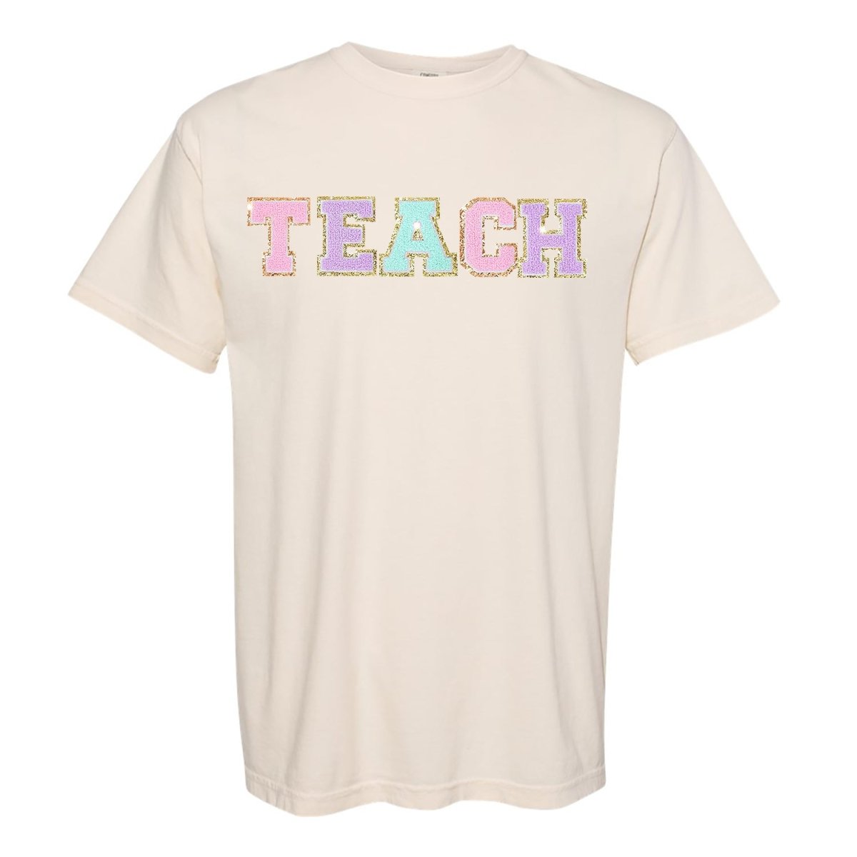 Teach Letter Patch Comfort Colors T - Shirt - United Monograms