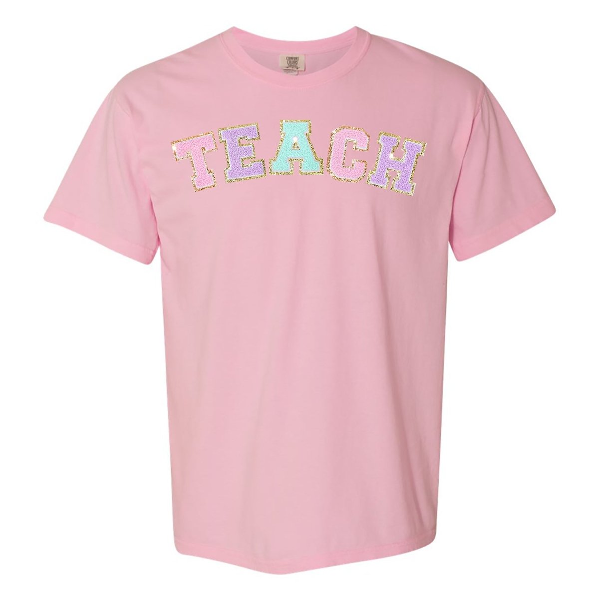 Teach Letter Patch Comfort Colors T - Shirt - United Monograms