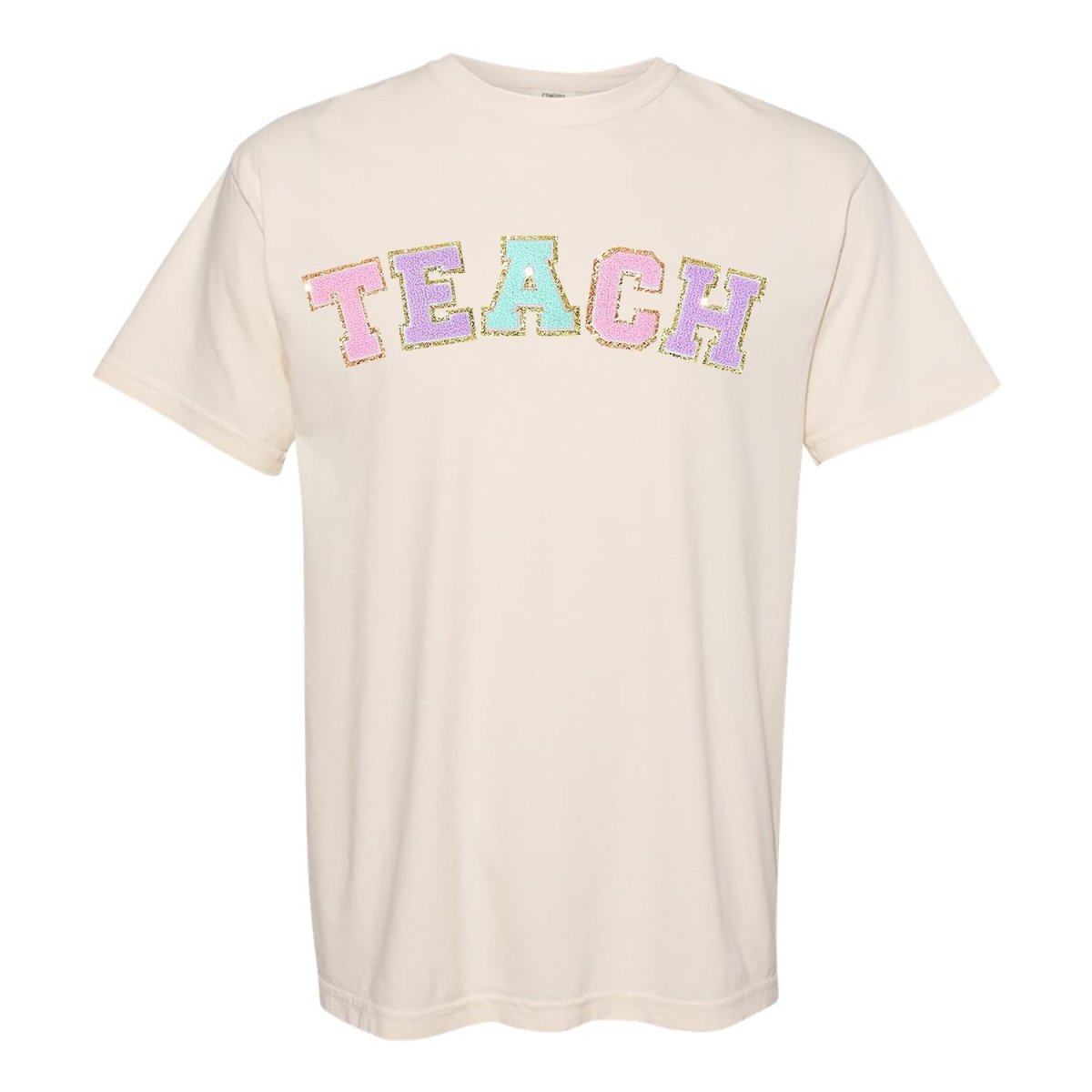 Teach Letter Patch Comfort Colors T - Shirt - United Monograms