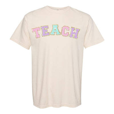 Teach Letter Patch Comfort Colors T - Shirt - United Monograms