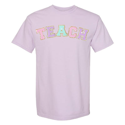 Teach Letter Patch Comfort Colors T - Shirt - United Monograms